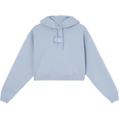 Calvin Klein Jeans Badge Wide Crop Hoodie