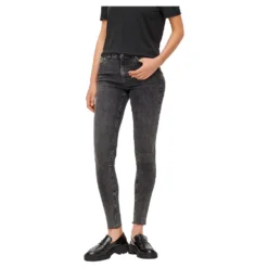 Pieces Delly Skinny Mid Waist Crew Raw Jeans