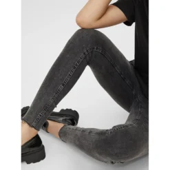 Pieces Delly Skinny Mid Waist Crew Raw Jeans -Pepe Clothing Shop pieces delly skinny mid waist crew raw jeans 5