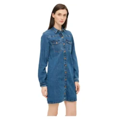 Pieces Perry Denim-Vi Short Dress -Pepe Clothing Shop pieces perry denim vi short dress 3