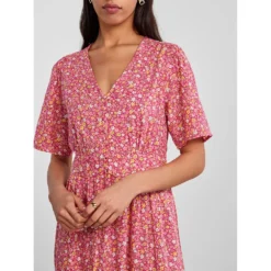 Pieces Tala Midi Short Sleeve Dress -Pepe Clothing Shop pieces tala midi short sleeve dress 4