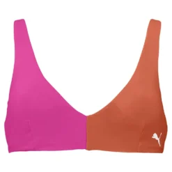 Puma Colourblock Plunge Bikini Top