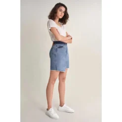 Push In Secret Glamour Contrast Denim Mini Skirt -Pepe Clothing Shop salsa jeans push in secret glamour contrast denim mini skirt 2