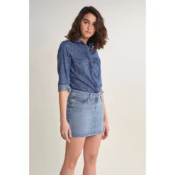Push Up Shape Up Denim Mini Skirt -Pepe Clothing Shop salsa jeans push up shape up denim mini skirt 2