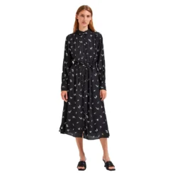 Selected Walda Aop Long Sleeve Midi Dress -Pepe Clothing Shop selected walda aop long sleeve midi dress 3
