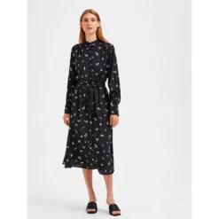 Selected Walda Aop Long Sleeve Midi Dress -Pepe Clothing Shop selected walda aop long sleeve midi dress 5
