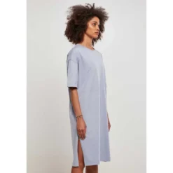 URBAN CLASSICS Organic Oversized Slit Short Sleeve Short Dress -Pepe Clothing Shop urban classics organic oversized slit short sleeve short dress 2