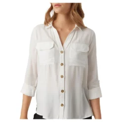 Vero Moda Bumpy Petite Long Sleeve Shirt -Pepe Clothing Shop vero moda bumpy petite long sleeve shirt 3