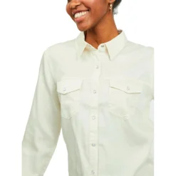 Vila Bista Long Sleeve Denim Shirt -Pepe Clothing Shop vila bista long sleeve denim shirt 4