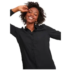 Vila Lucy Button Long Sleeve Tunic Shirt -Pepe Clothing Shop vila lucy button long sleeve tunic shirt 4