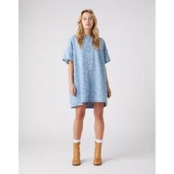 Wrangler Oversized Denim Short Dress -Pepe Clothing Shop wrangler oversized denim short dress 5